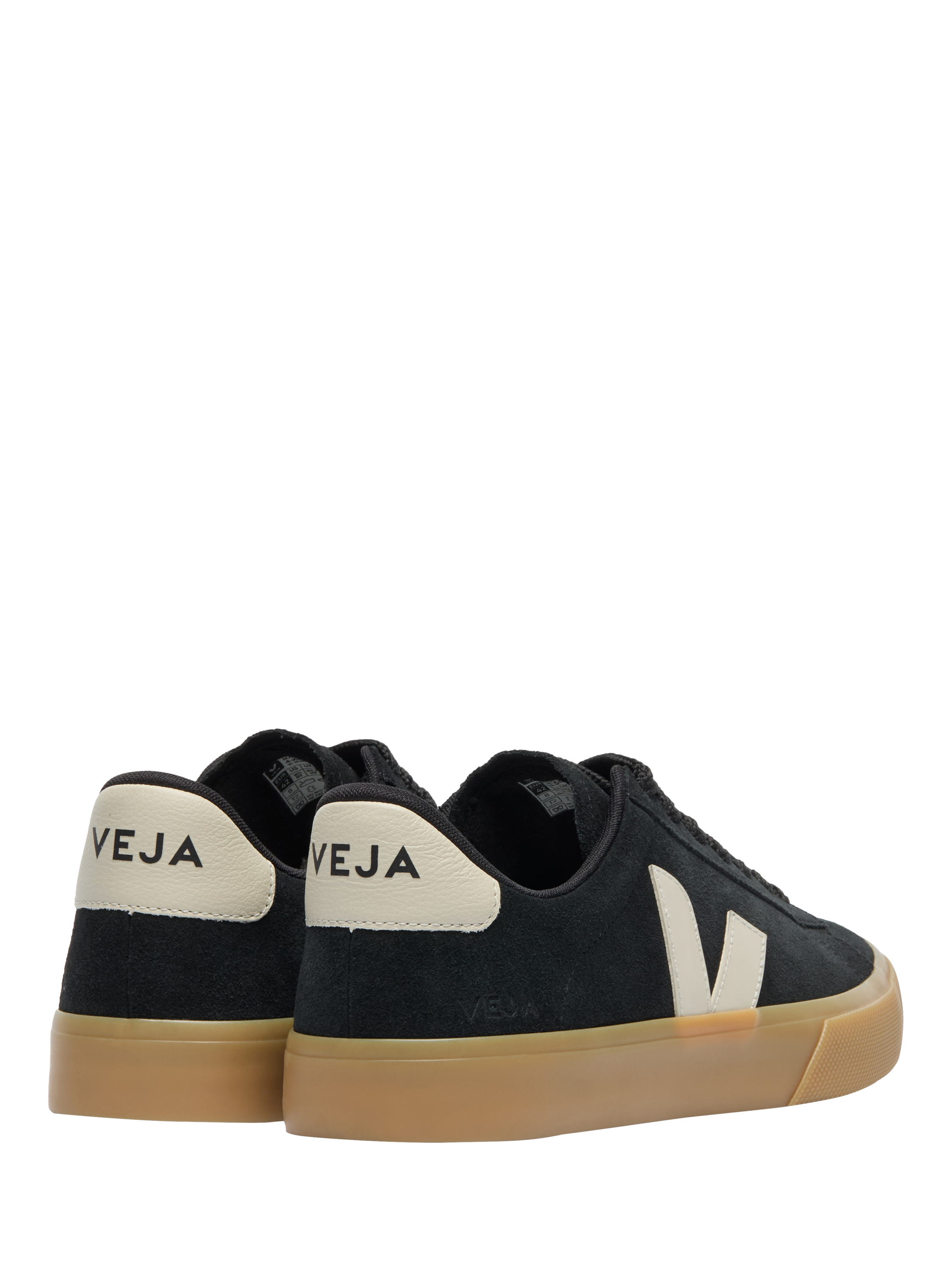 Product image 3 of 3, which shows VEJA Campo Bold Lace Up Suede Trainers, Black, 7