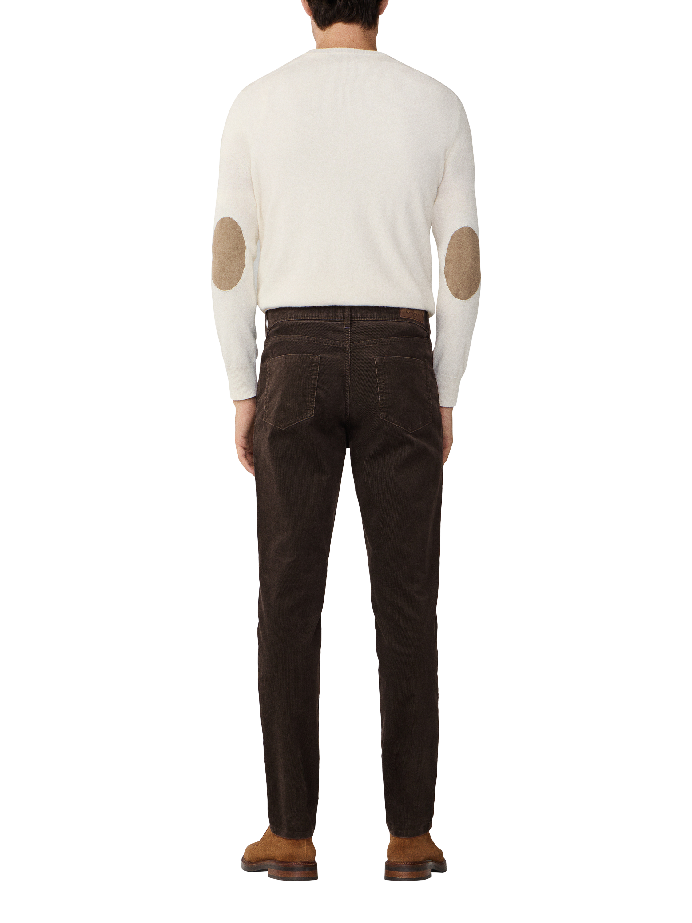 Product image 2 of 3, which shows Hackett London Trinity 5 Pocket Regular Fit Chinos, Dark Brown, 28R