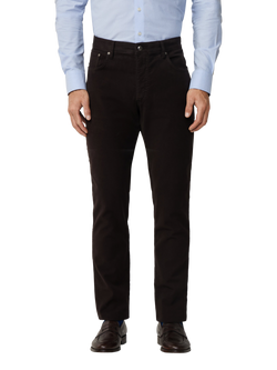 Hackett London Regular Fit Trinity Moleskin 5 Pocket Trousers, Dark Brown, Dark Brown