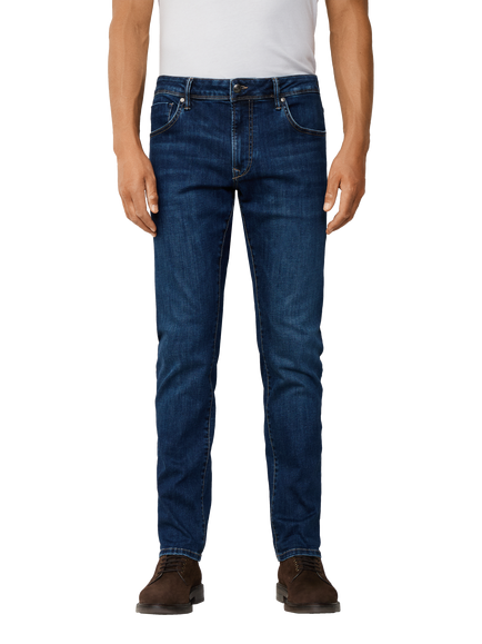 Hackett London Slim Fit Powerflex Jeans, Denim Blue, Vintage Wash