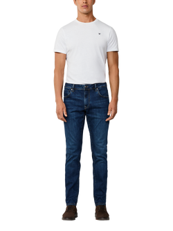 Hackett London Slim Fit Powerflex Jeans, Denim Blue - view 2, Vintage Wash