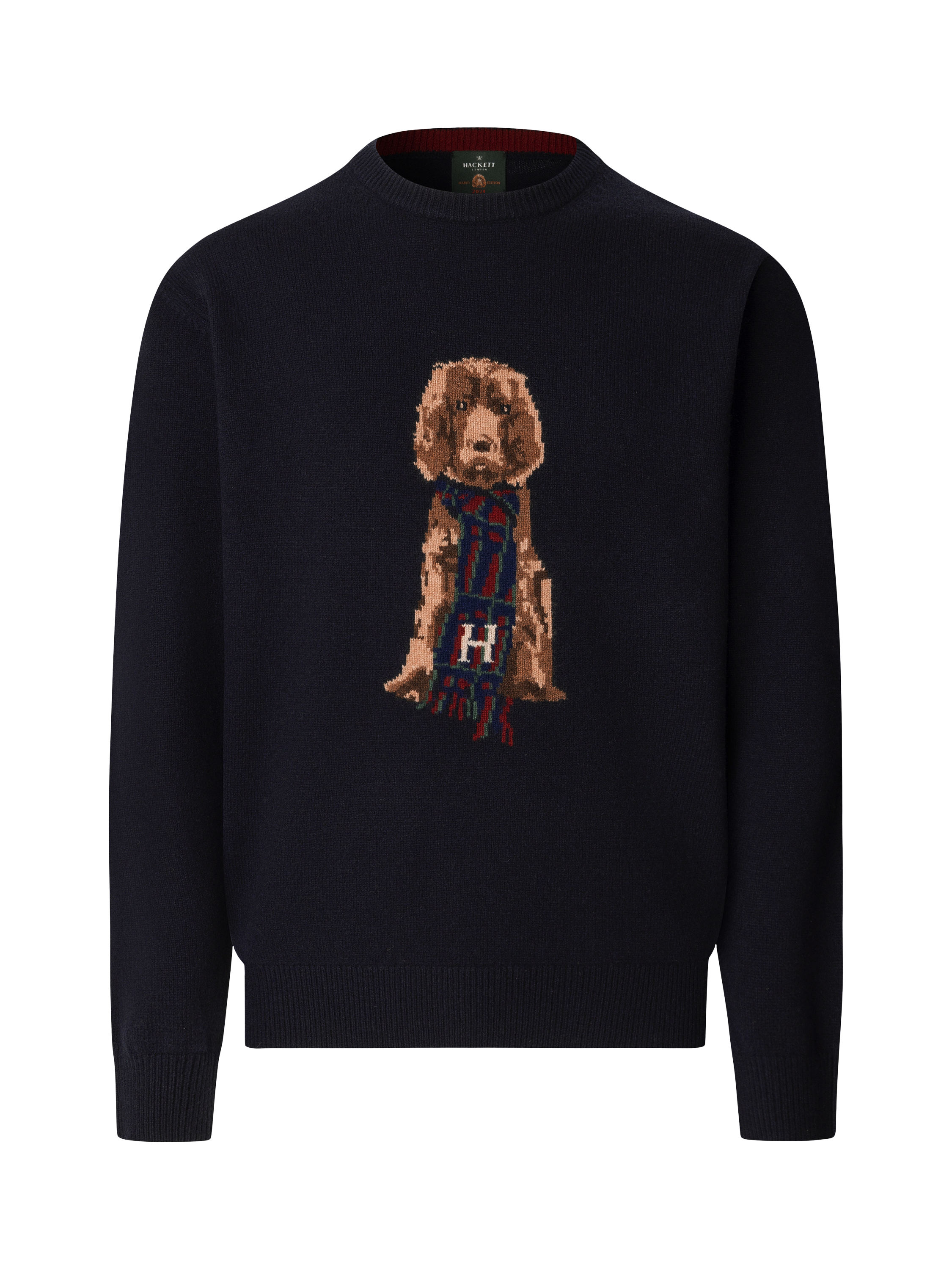 Product image 4 of 7, which shows Hackett London Heritage Jumper, Midnight Blue, XXL