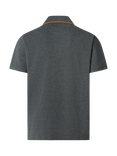 Hackett London Heritage Short Sleeve Crest Logo Polo, Dark Grey Marl