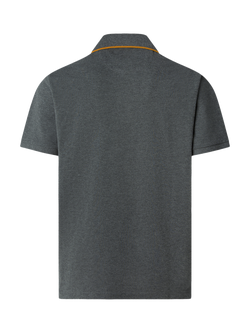 Hackett London Heritage Short Sleeve Crest Logo Polo, Dark Grey Marl - view 2, Dark Grey Marl