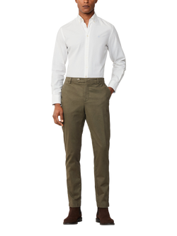 Hackett London Cotton Tailored Fit Brompton Button-Down Collar Shirt - view 2, White