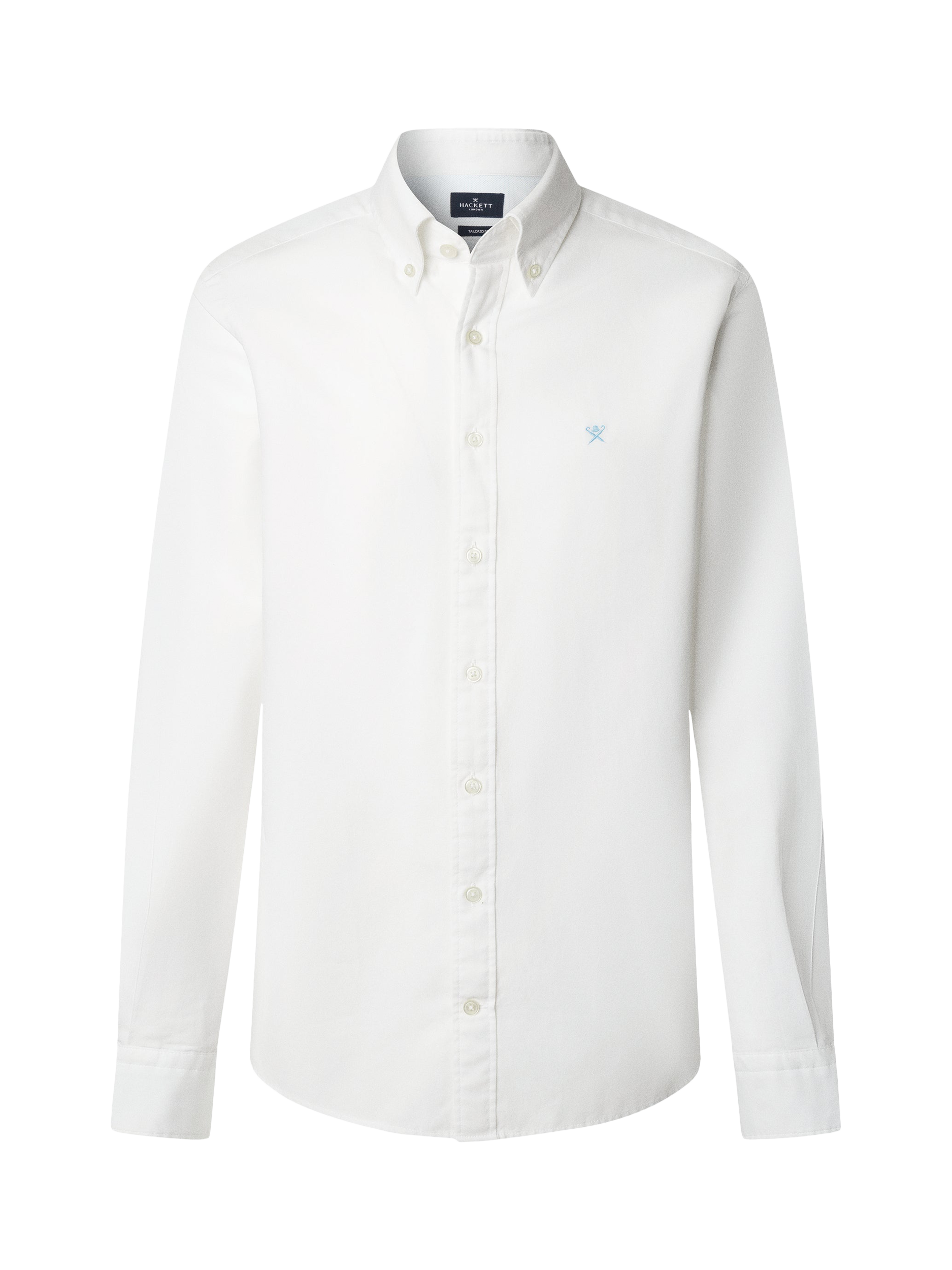 Product image 6 of 7, which shows Hackett London Cotton Tailored Fit Brompton Button-Down Collar Shirt, White, XS