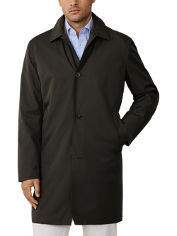 Hackett London Belgravia Mac, Midnight Blue, Deep Green