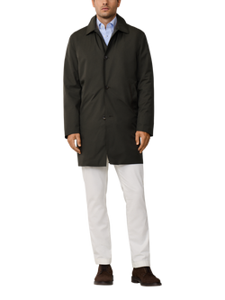 Hackett London Belgravia Mac, Midnight Blue - view 2, Deep Green