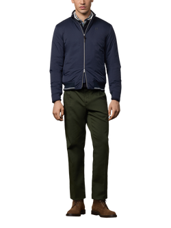 Hackett London Heritage Logo Blouson Jacket, Midnight Blue - view 2, Midnight Blue