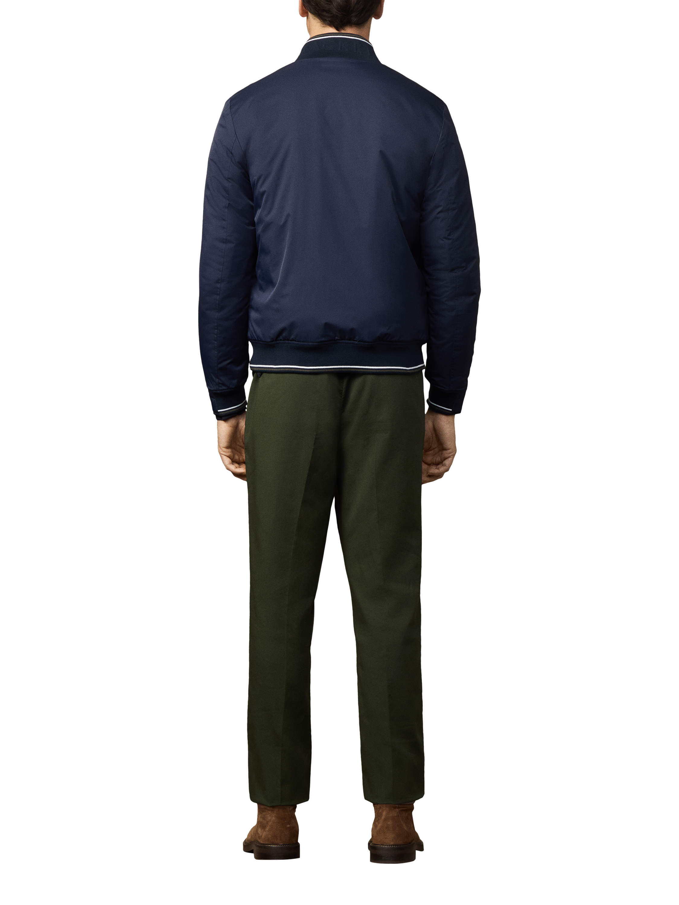 Product image 3 of 6, which shows Hackett London Heritage Logo Blouson Jacket, Midnight Blue, XXL