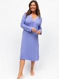Cyberjammies Lace Trim Jersey Long Sleeve Nightdress, Lilac