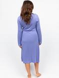 Cyberjammies Lace Trim Jersey Midi Nightdress, Lilac