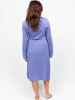 Cyberjammies Lace Trim Jersey Midi Nightdress, Lilac - view 2, Lilac