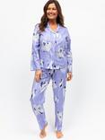 Cyberjammies Floral Print Long Sleeve Long Pyjama Set, Lilac