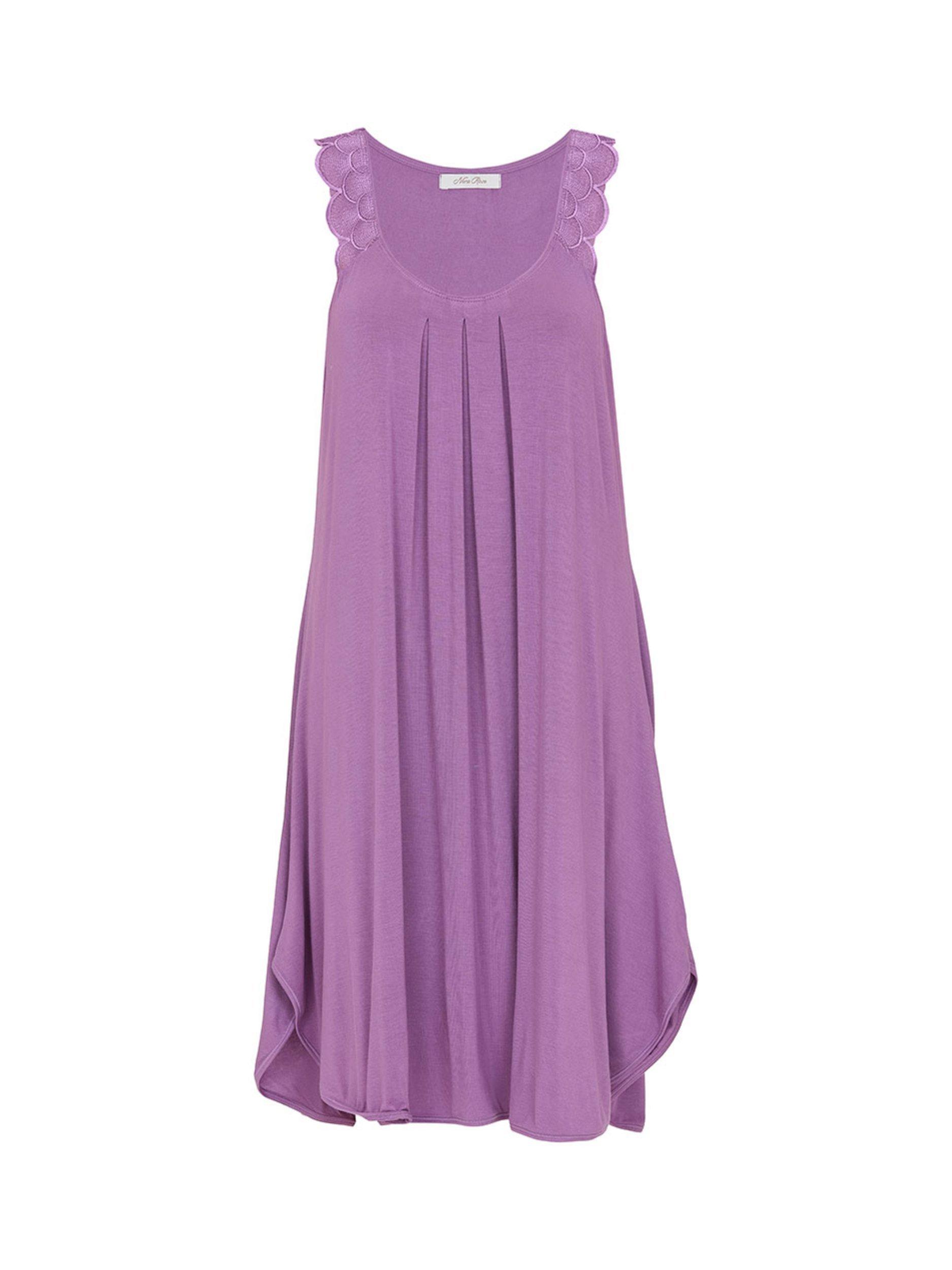 Product image 4 of 4, which shows Cyberjammies Lace Trim Jersey Nightdress, Mauve, 8