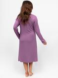 Cyberjammies Lace Trim Jersey Long Sleeve Nightdress, Mauve