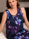 Cyberjammies Floral Sleeveless Nightdress, Navy