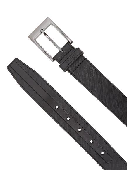 Ted Baker Evets Striped Leather Belt, Black - view 2, Black