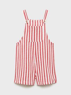 Mango Kids' Biarritz Dungarees, Bright Red