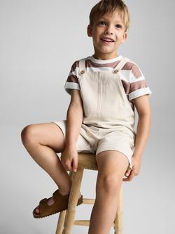 Mango Kids' Jump Short Dungarees, Natural White, Natural White