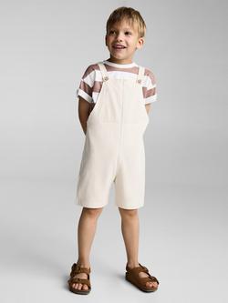 Mango Kids' Jump Short Dungarees, Natural White - view 2, Natural White