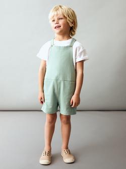 Mango Kids' Liton Short Dungarees, Green, Green