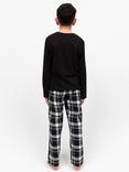 Cyberjammies Kids' Cotton Blend Jersey Pyjama Set, Black