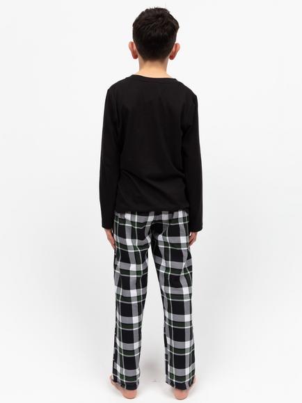 Cyberjammies Kids' Cotton Blend Jersey Pyjama Set, Black - view 2, Black