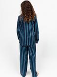 Cyberjammies Kids' Marina Cotton Blend Striped Trouser Pyjamas, Navy