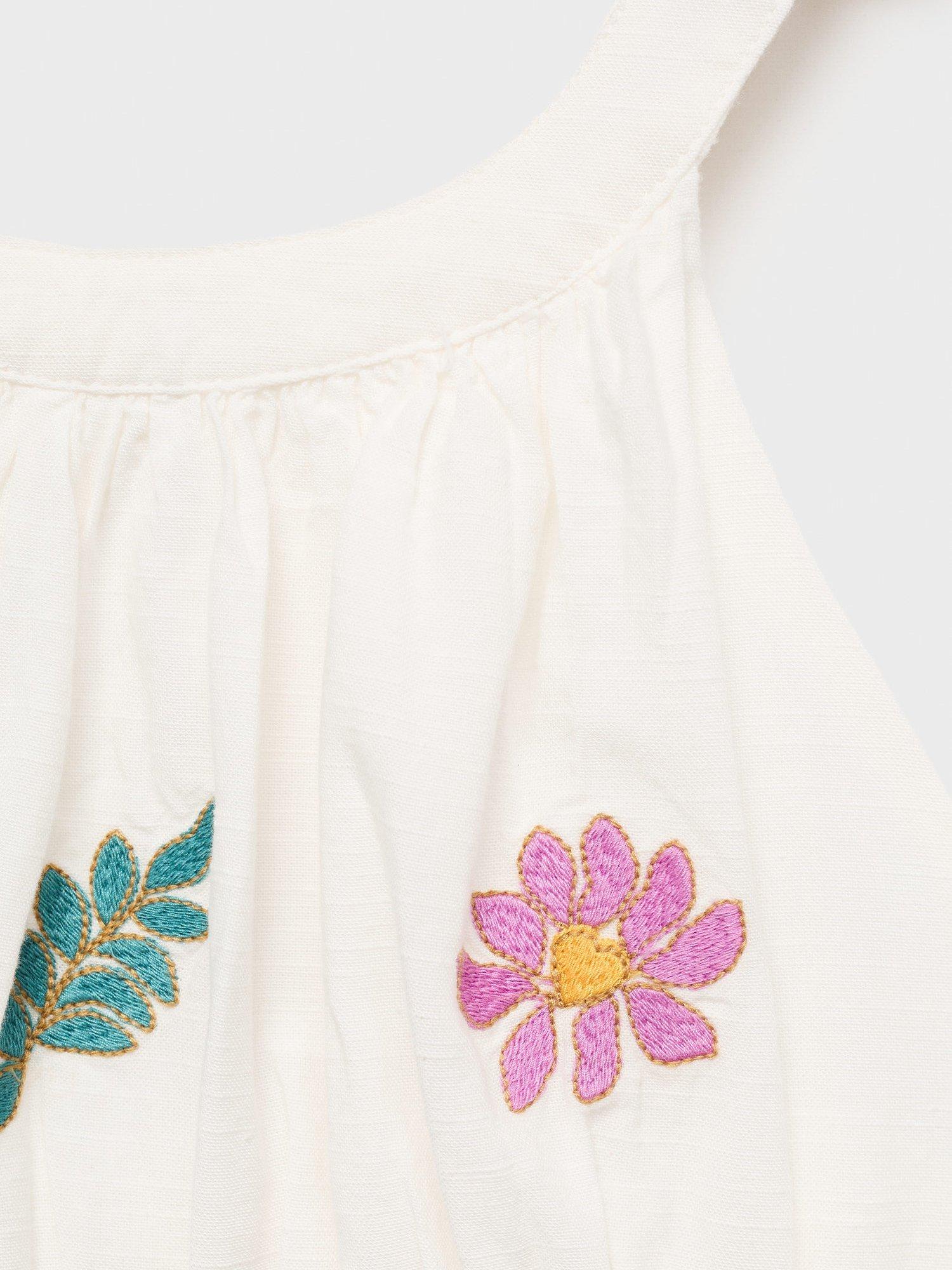 Product image 4 of 4, which shows Mango Kids' Chloe A-Line Dress, Natural White, 11-12 yrs