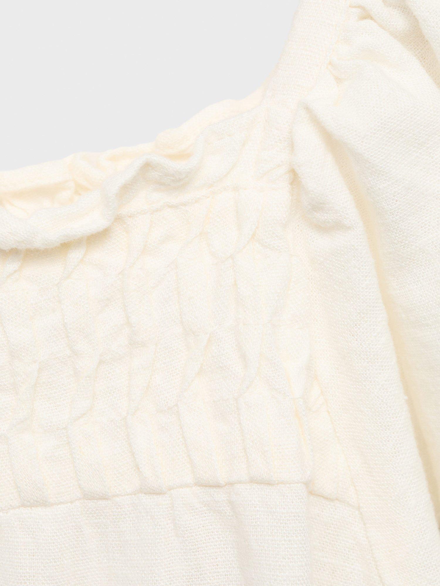 Product image 4 of 6, which shows Mango Kids' Savana Tiered Dress, White, 11-12 years