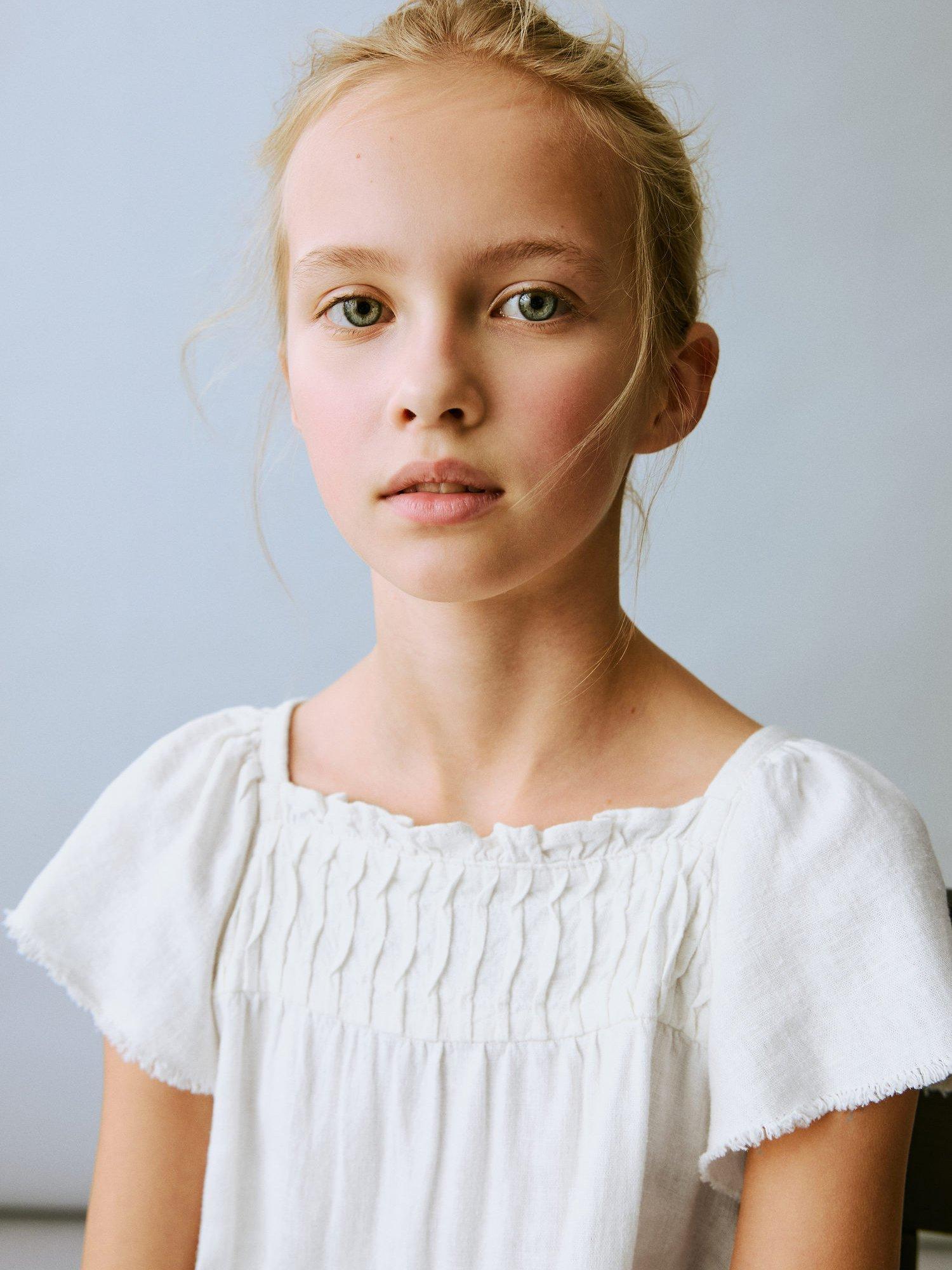 Product image 5 of 6, which shows Mango Kids' Savana Tiered Dress, White, 11-12 years