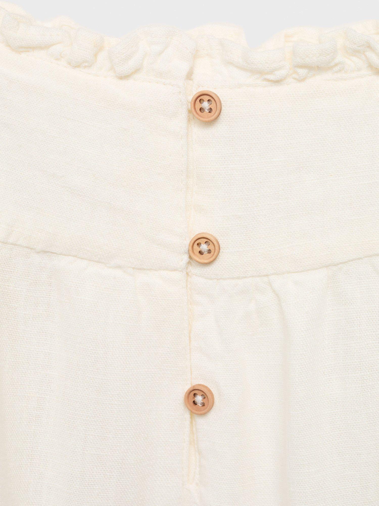 Product image 6 of 6, which shows Mango Kids' Savana Tiered Dress, White, 11-12 years