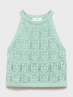 Mango Bali Kids' Cotton Vest, Aqua, Aqua