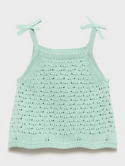Mango Kids' Gili Cami Top, Aqua - view 2, Aqua