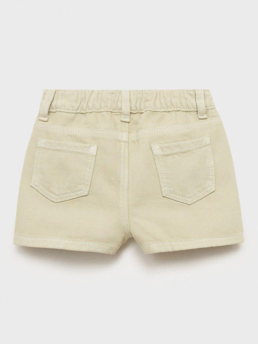 Product image 3 of 5, which shows Mango Kids' Amanda Cotton Shorts, Green, 4-5 years