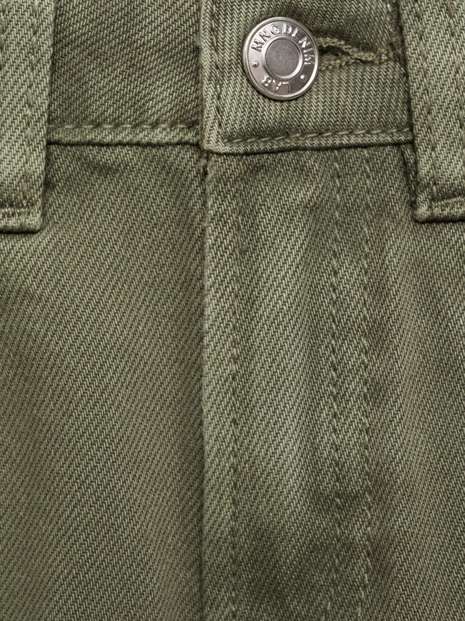 Product image 5 of 6, which shows Mango Kids' Helena Denim Shorts, Beige/Khaki, 8 years