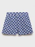 Mango Kids' Kotao Cotton Blend Printed Shorts, Medium Blue
