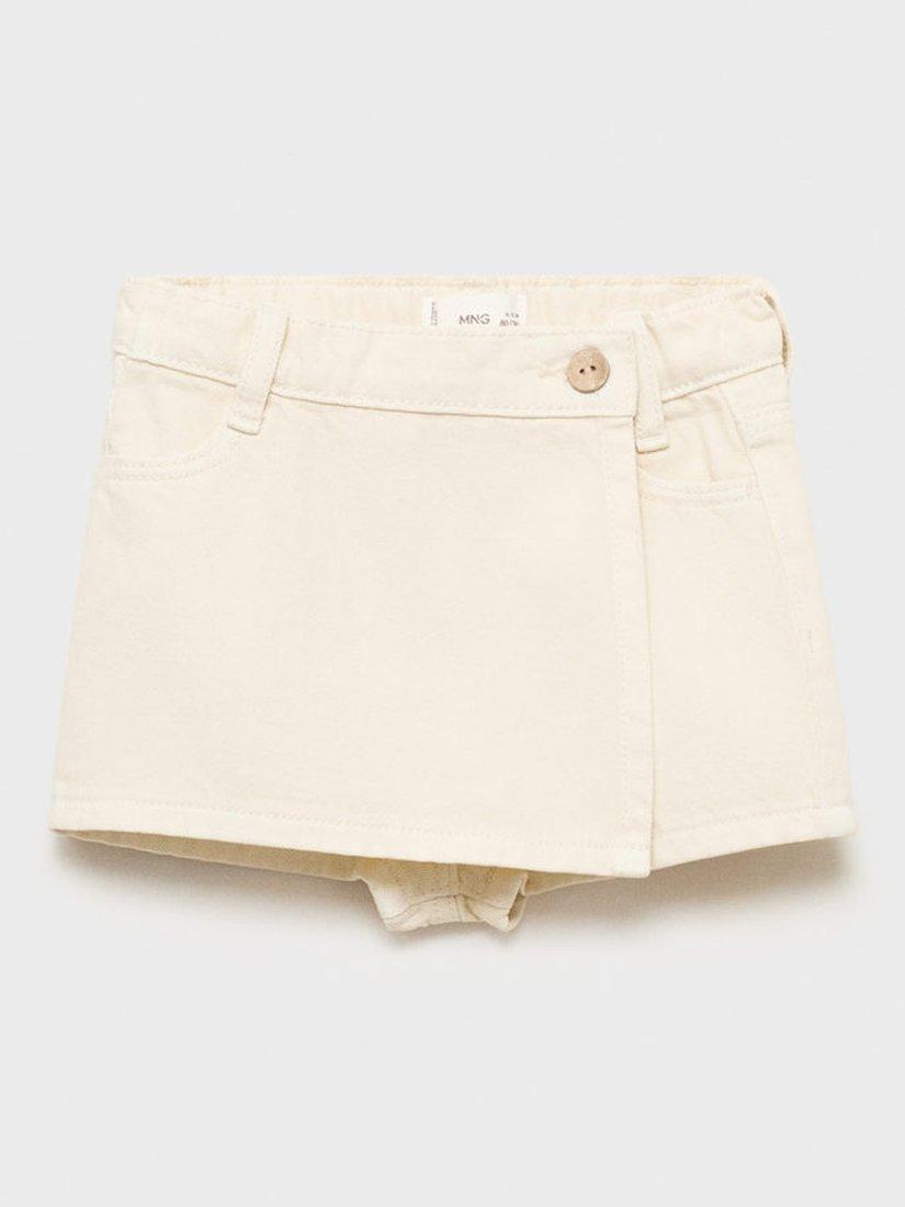 Product image 3 of 6, which shows Mango Kids' Larisa Short Skort, Natural White, 9-12 months