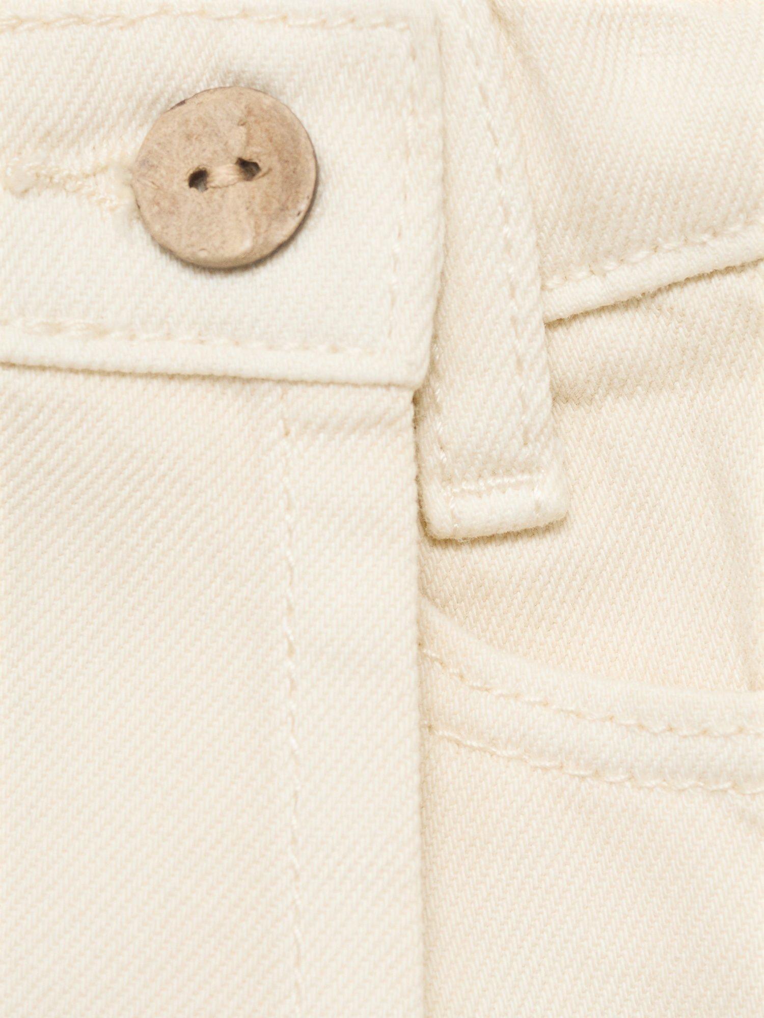 Product image 5 of 6, which shows Mango Kids' Larisa Short Skort, Natural White, 9-12 months