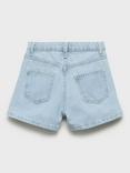 Mango Kids' Renata Denim Five Pocket Shorts, Open Blue