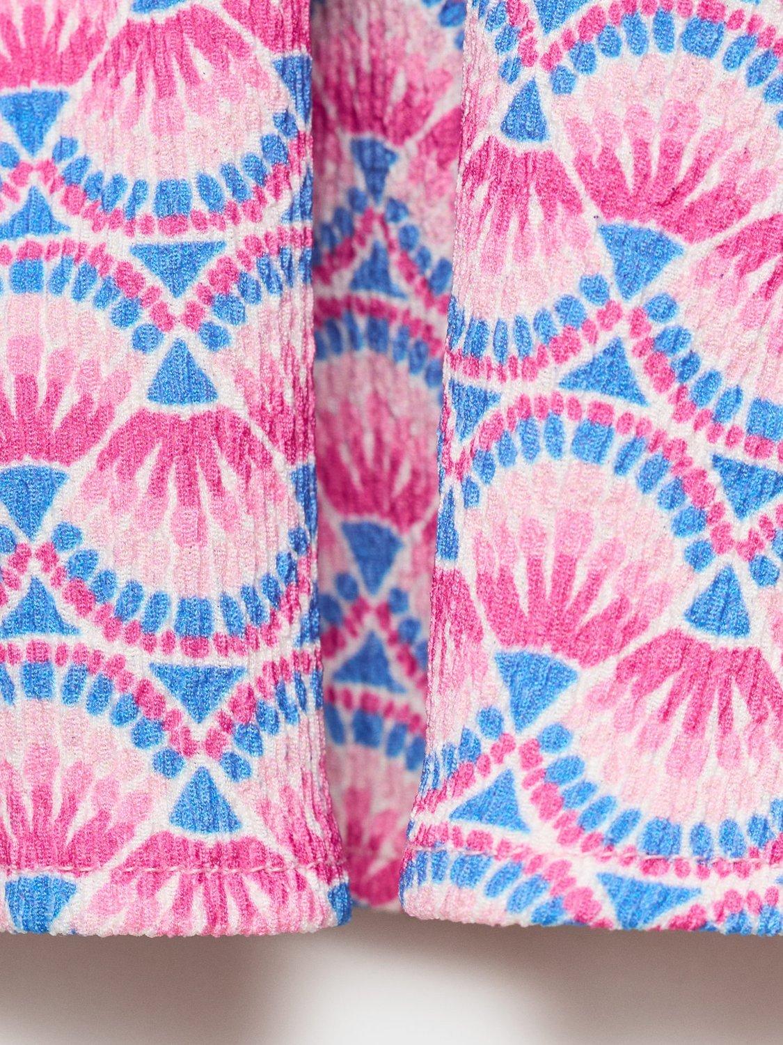 Product image 3 of 4, which shows Mango Kids' Pai Ruched Tiered Skirt, Pink, 11-12 years