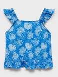 Mango Kids' Palmera Sleeveless Printed Top, Medium Blue
