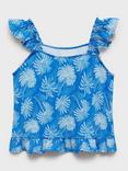 Mango Kids' Palmera Sleeveless Printed Top, Medium Blue