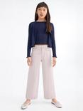 Mango Kids' Denim Culotte Jeans, Light Pastel Purple
