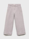 Mango Kids' Denim Culotte Jeans, Light Pastel Purple