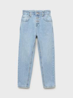 Mango Kids' Cotton Paperbag Jeggings - view 2, Open Blue