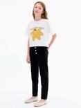 Mango Kids' Cotton Regular Fit Paperbag Jeans