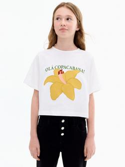 Mango Kids' Cotton Regular Fit Paperbag Jeans - view 2, Open Grey