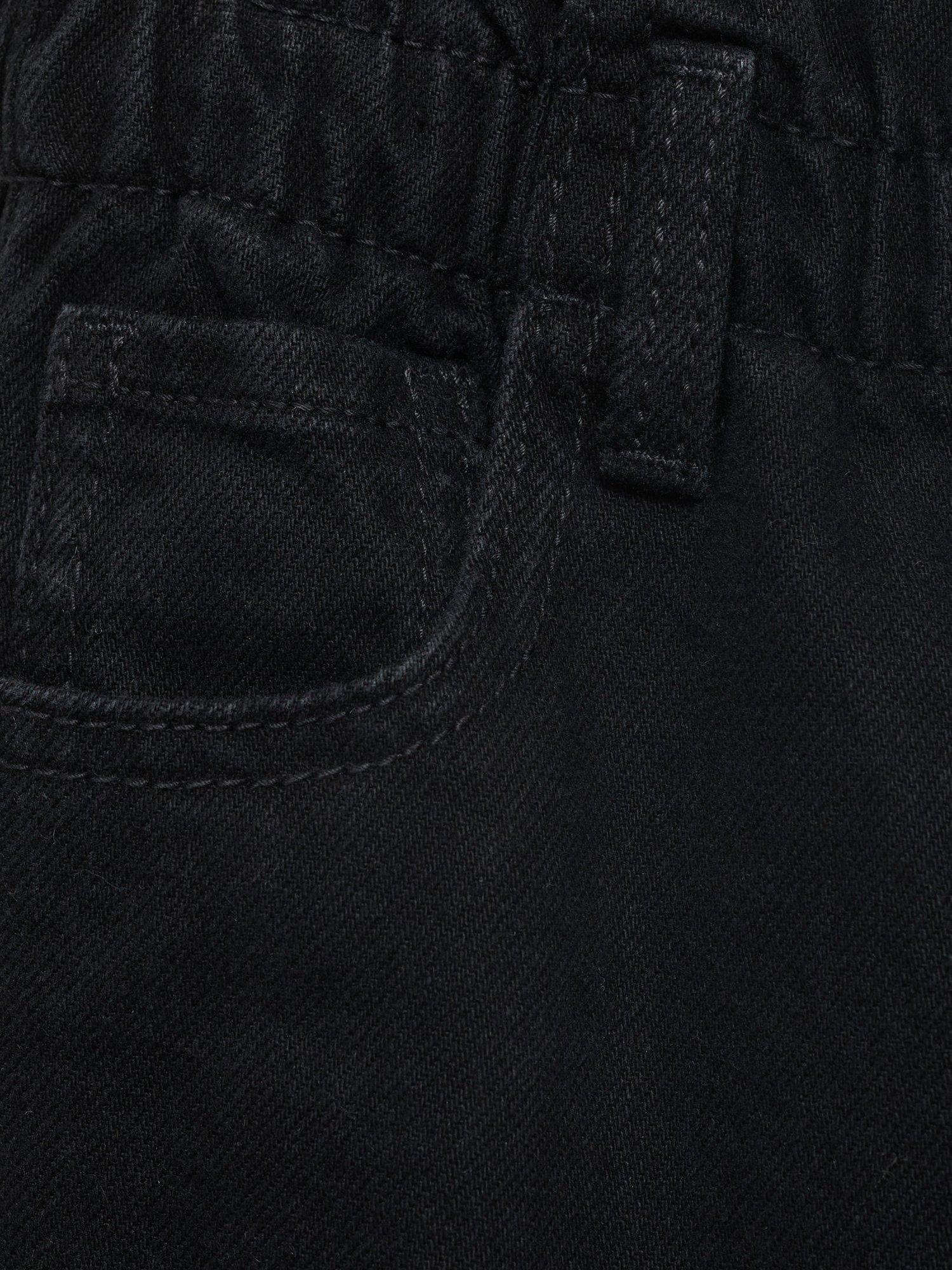 Product image 5 of 6, which shows Mango Kids' Cotton Regular Fit Paperbag Jeans, Open Grey, 11 years